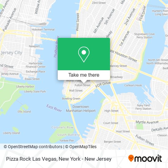 Mapa de Pizza Rock Las Vegas