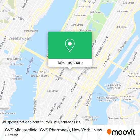 Mapa de CVS Minuteclinic (CVS Pharmacy)