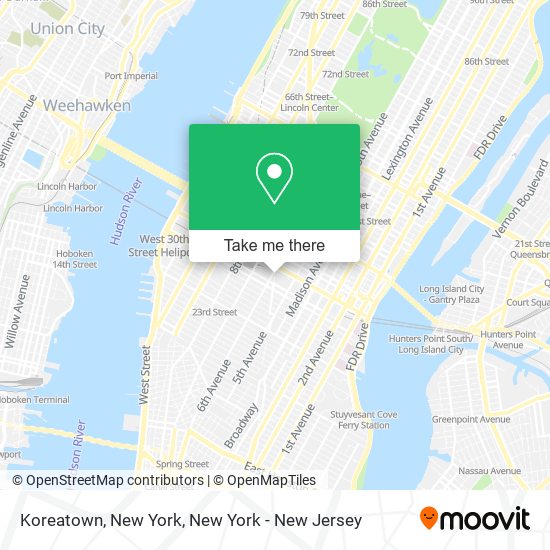 Mapa de Koreatown, New York