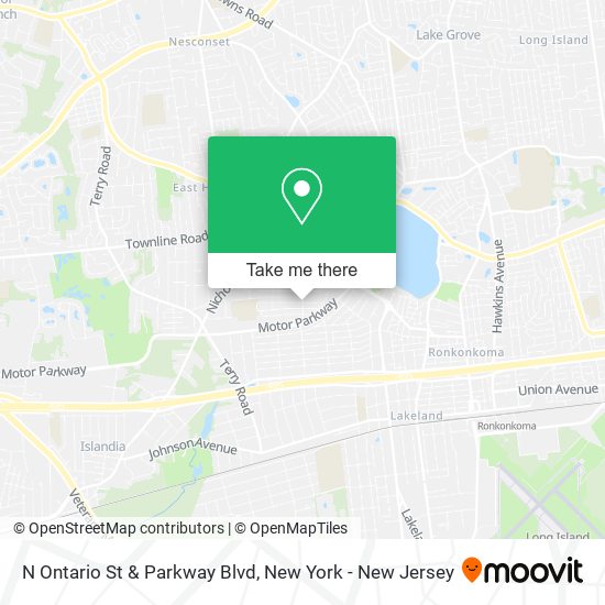 N Ontario St & Parkway Blvd map