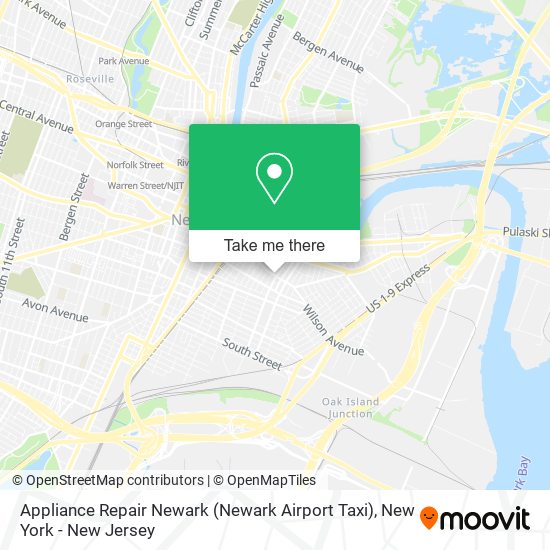 Mapa de Appliance Repair Newark (Newark Airport Taxi)