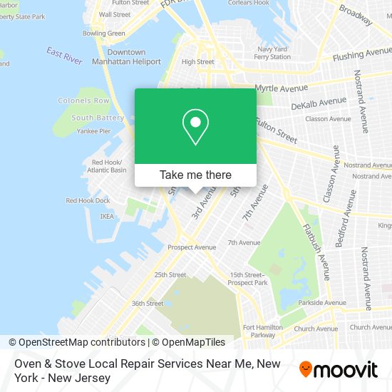 Mapa de Oven & Stove Local Repair Services Near Me