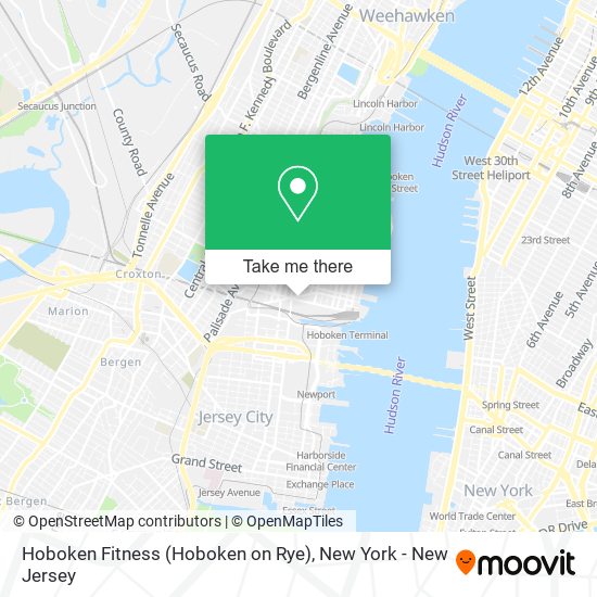 Mapa de Hoboken Fitness (Hoboken on Rye)