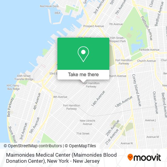 Mapa de Maimonides Medical Center (Maimonides Blood Donation Center)