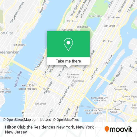 Hilton Club the Residences New York map