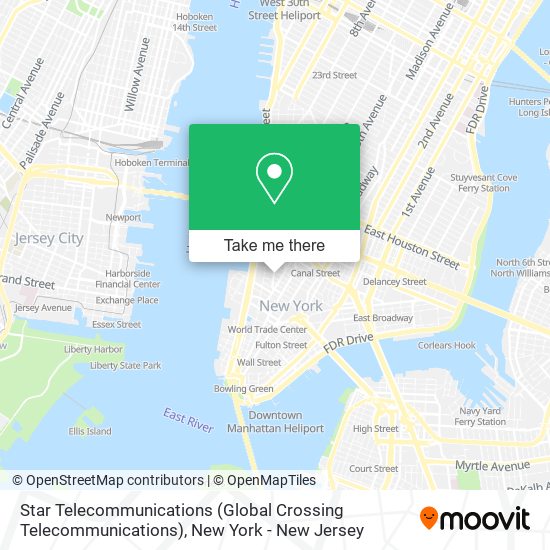 Mapa de Star Telecommunications (Global Crossing Telecommunications)