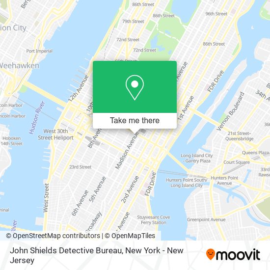 Mapa de John Shields Detective Bureau