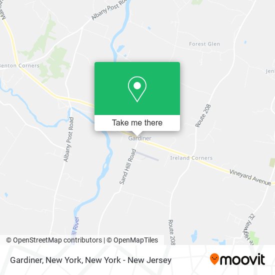 Gardiner, New York map