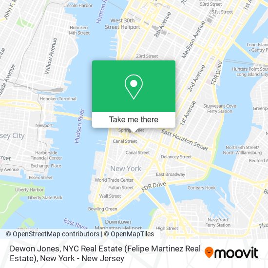 Mapa de Dewon Jones, NYC Real Estate (Felipe Martinez Real Estate)