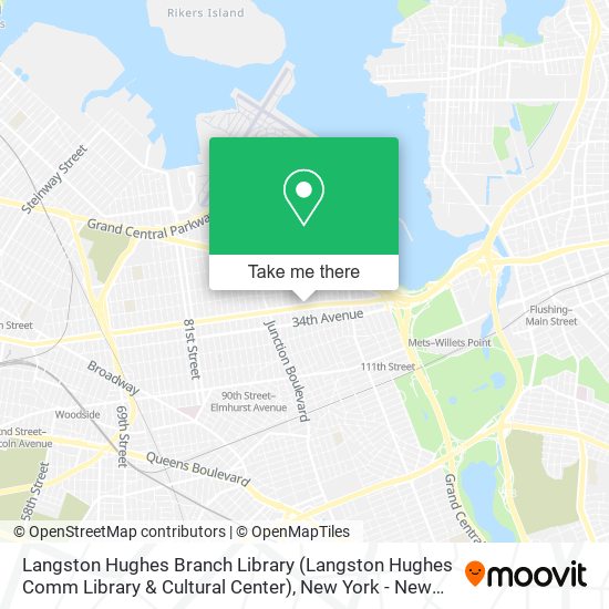 Mapa de Langston Hughes Branch Library (Langston Hughes Comm Library & Cultural Center)