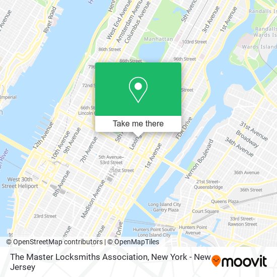 The Master Locksmiths Association map