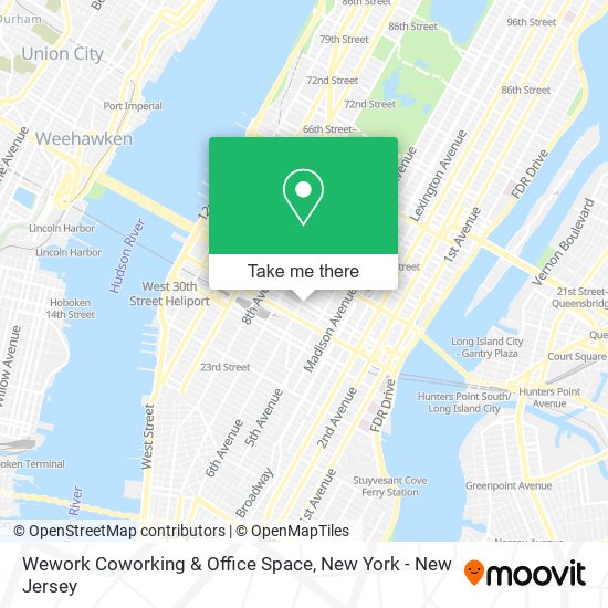 Mapa de Wework Coworking & Office Space