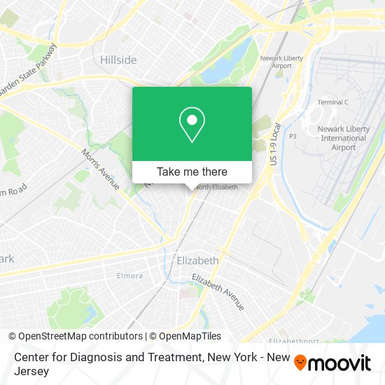 Center for Diagnosis and Treatment map