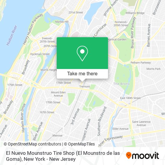 Mapa de El Nuevo Mounstruo Tire Shop (El Mounstro de las Goma)