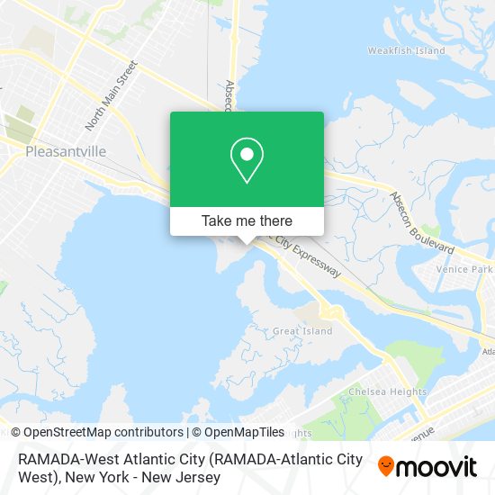 RAMADA-West Atlantic City map