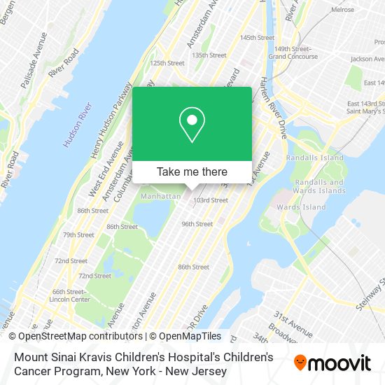 Mapa de Mount Sinai Kravis Children's Hospital's Children's Cancer Program