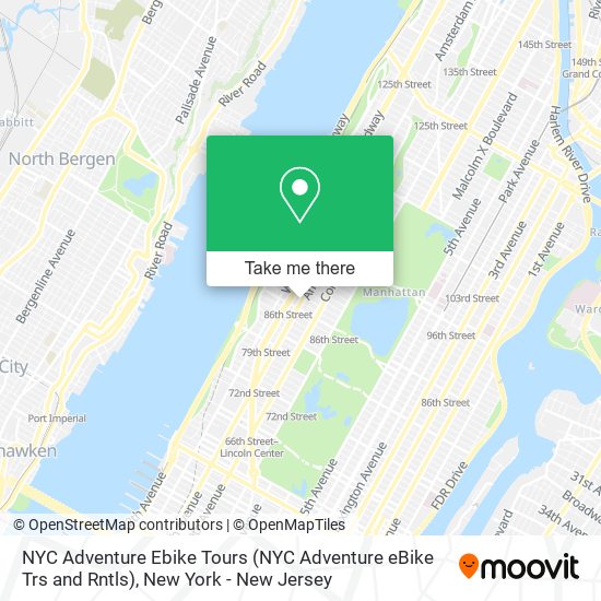 Mapa de NYC Adventure Ebike Tours (NYC Adventure eBike Trs and Rntls)