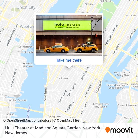 Hulu Theater at Madison Square Garden map