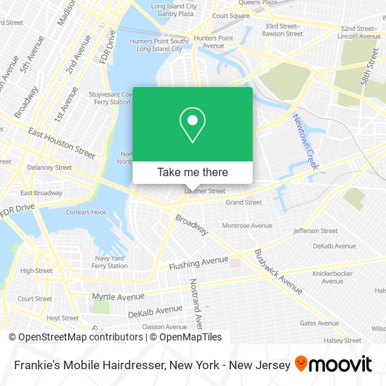 Frankie's Mobile Hairdresser map