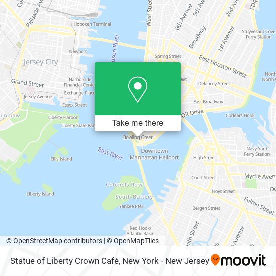 Statue of Liberty Crown Café map