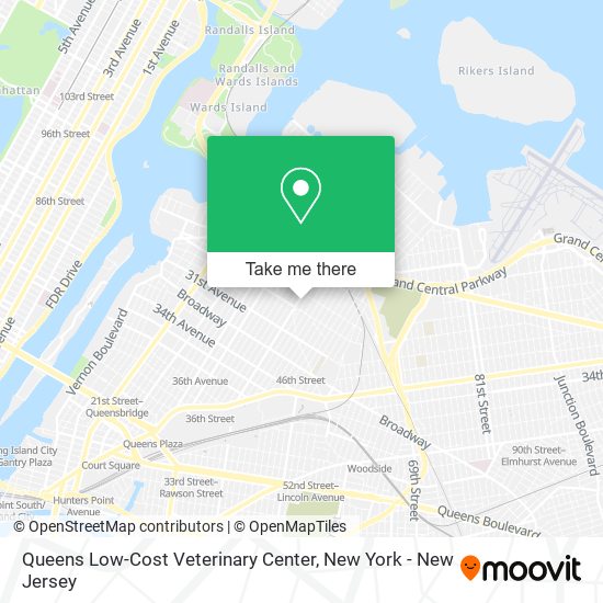 Queens Low-Cost Veterinary Center map