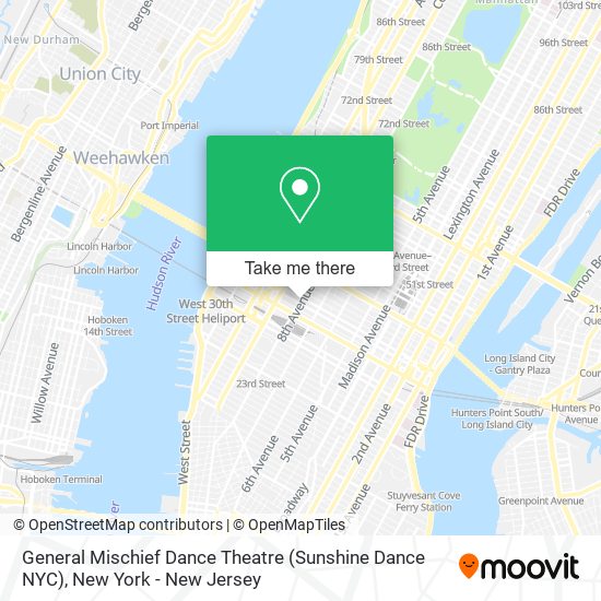 Mapa de General Mischief Dance Theatre (Sunshine Dance NYC)