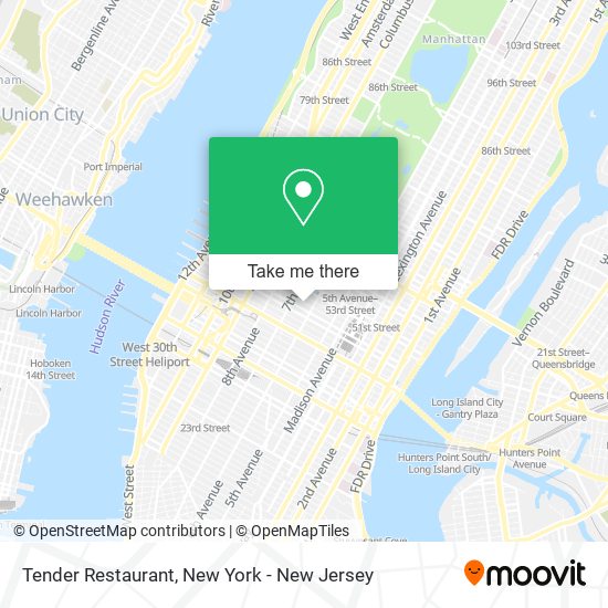 Tender Restaurant map