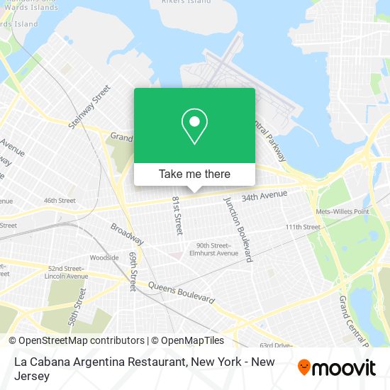 Mapa de La Cabana Argentina Restaurant