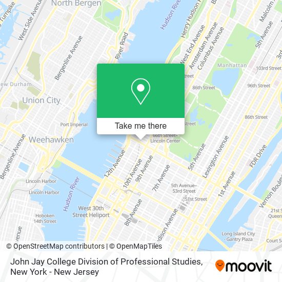 John Jay College Division of Professional Studies map