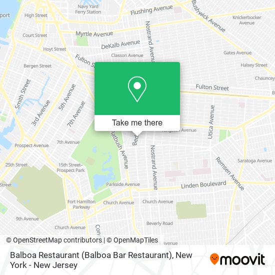 Mapa de Balboa Restaurant (Balboa Bar Restaurant)