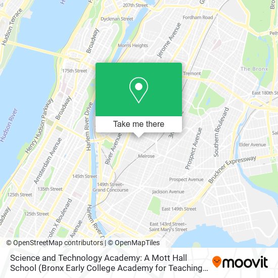 Mapa de Science and Technology Academy: A Mott Hall School