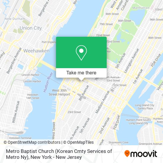 Metro Baptist Church (Korean Cmty Services of Metro Ny) map