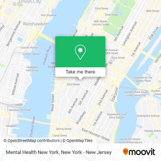 Mapa de Mental Health New York