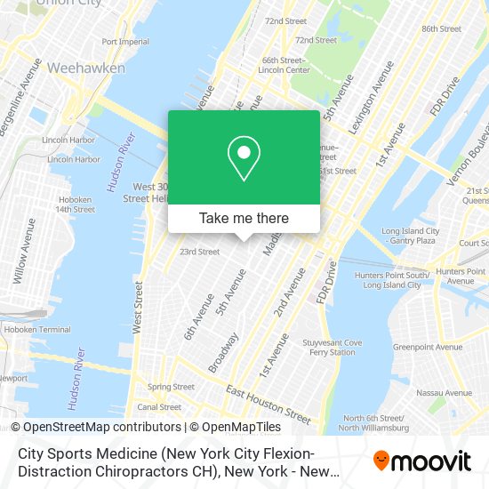 City Sports Medicine (New York City Flexion-Distraction Chiropractors CH) map