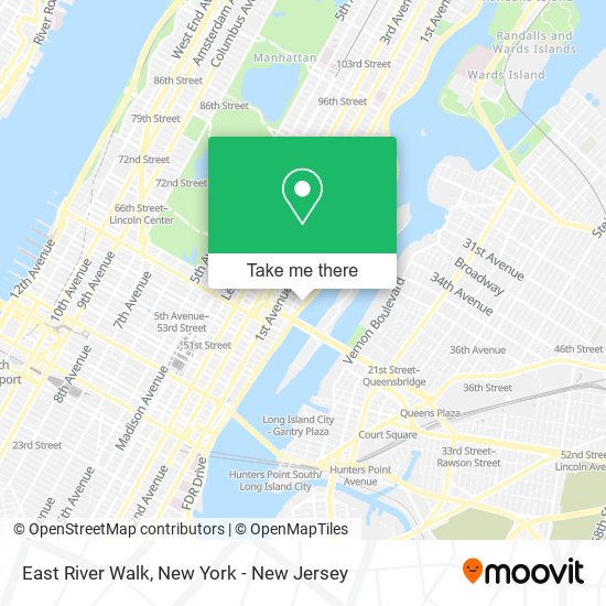East River Walk map