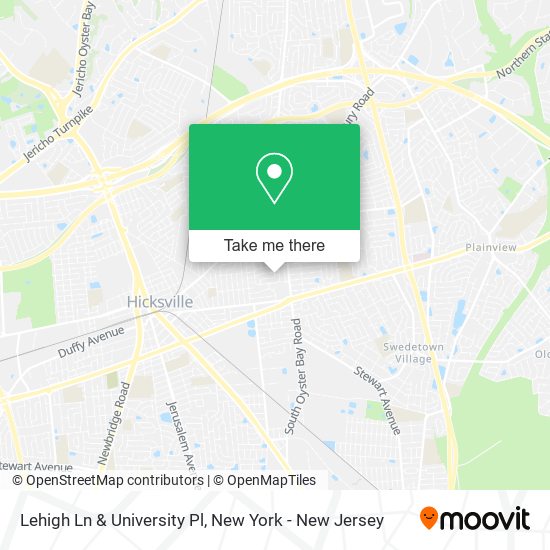 Lehigh Ln & University Pl map