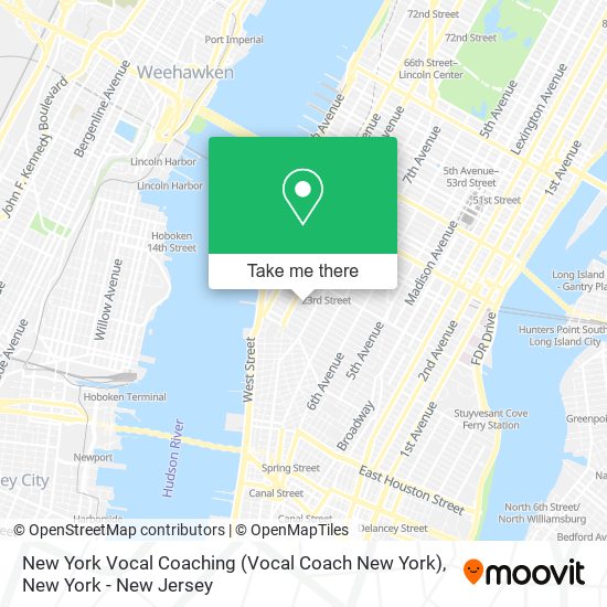New York Vocal Coaching map