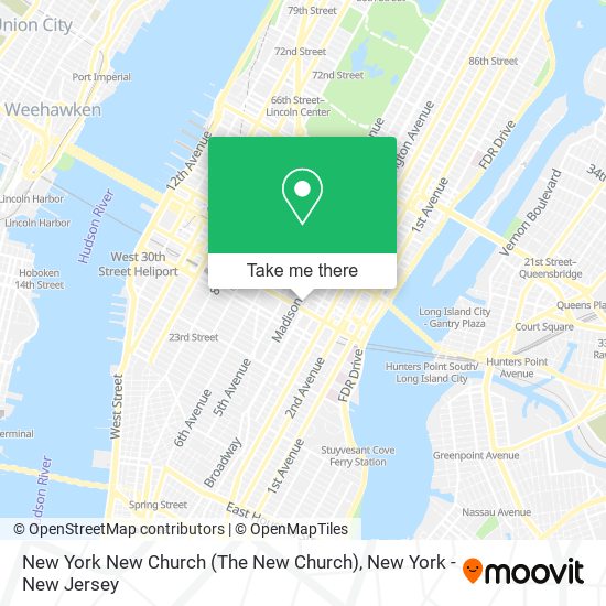 Mapa de New York New Church (The New Church)