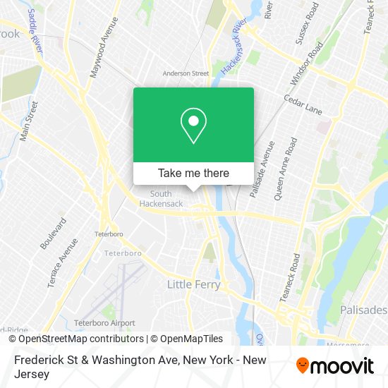 Frederick St & Washington Ave map