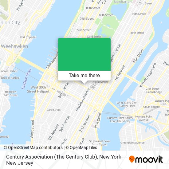 Mapa de Century Association (The Century Club)