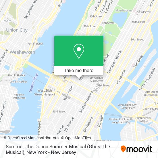 Summer: the Donna Summer Musical (Ghost the Musical) map