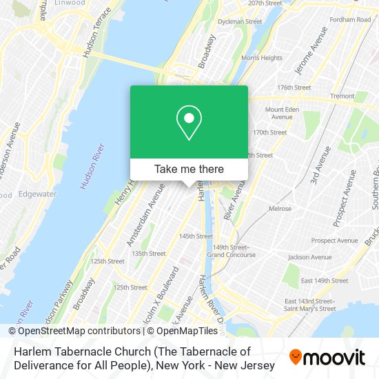 Harlem Tabernacle Church (The Tabernacle of Deliverance for All People) map