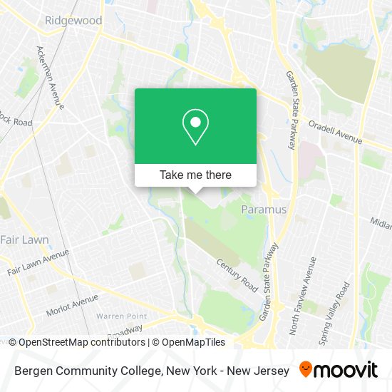 Bergen Community College map