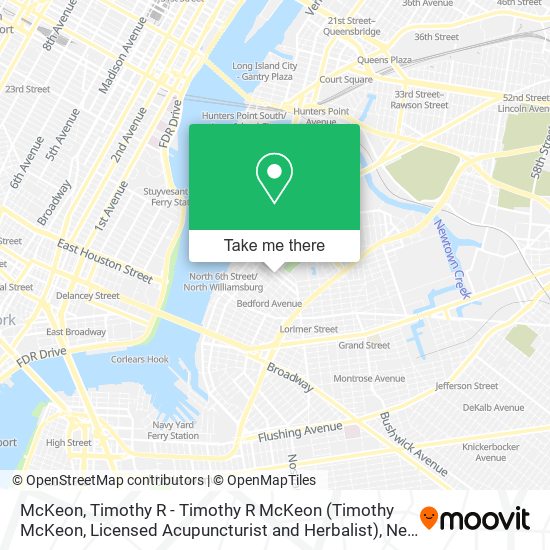 McKeon, Timothy R - Timothy R McKeon (Timothy McKeon, Licensed Acupuncturist and Herbalist) map