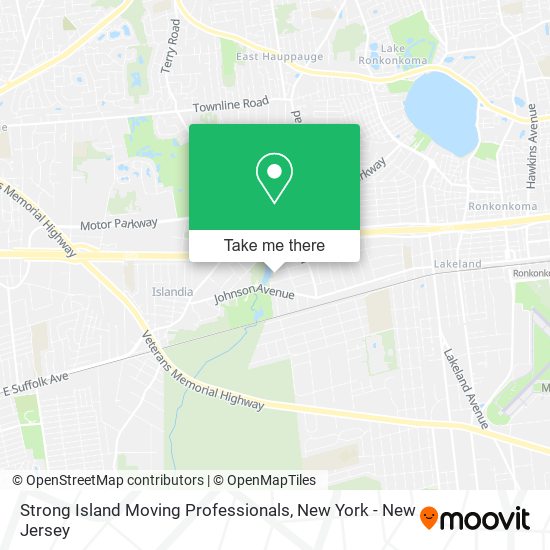 Strong Island Moving Professionals map