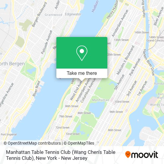Mapa de Manhattan Table Tennis Club (Wang Chen's Table Tennis Club)