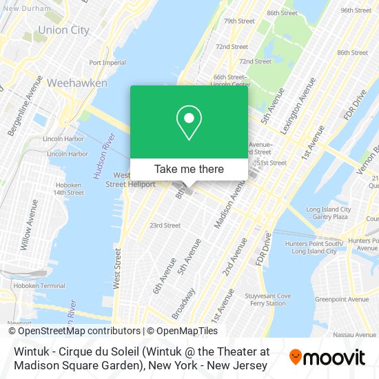 Mapa de Wintuk - Cirque du Soleil (Wintuk @ the Theater at Madison Square Garden)