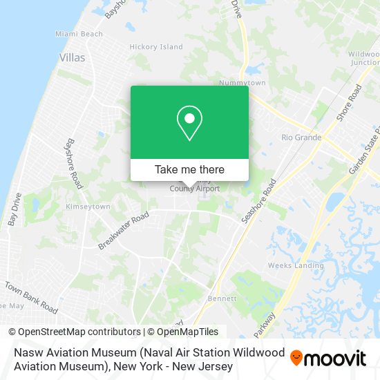 Nasw Aviation Museum (Naval Air Station Wildwood Aviation Museum) map