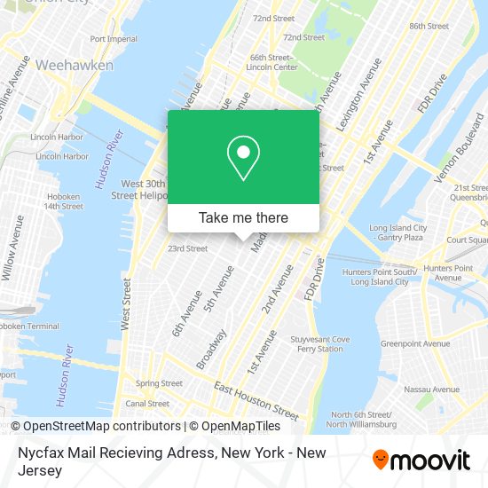 Nycfax Mail Recieving Adress map
