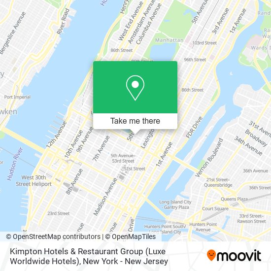 Kimpton Hotels & Restaurant Group (Luxe Worldwide Hotels) map